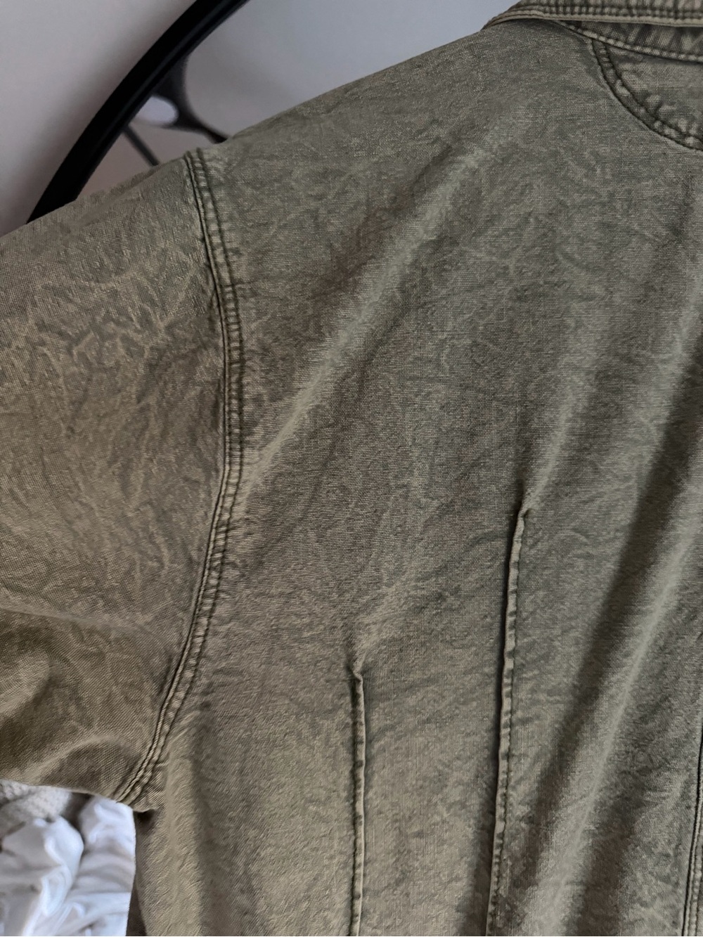 Free People Olive Green Short-Sleeve Utility Romper - Picture 6 of 11